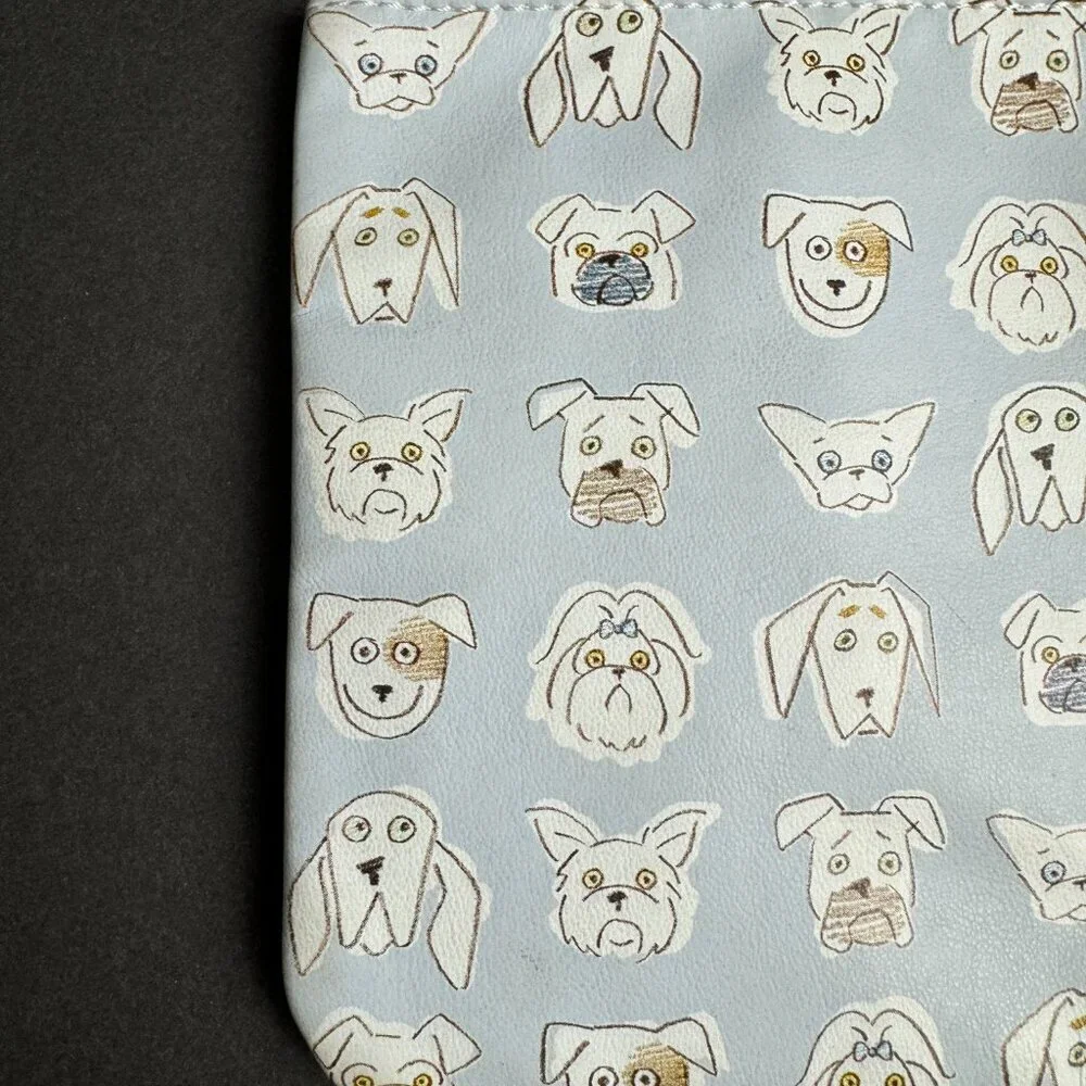NWOT Fringe Cosmetic Make Up Bag Dog Portraits